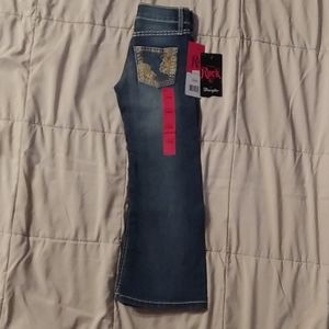 NWT Rock 47 by Wrangler Girls Jeans Size 5 Slim
